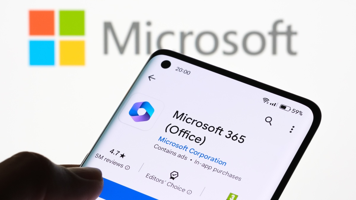 Microsoft Office apps displayed on an Android smartphone screen